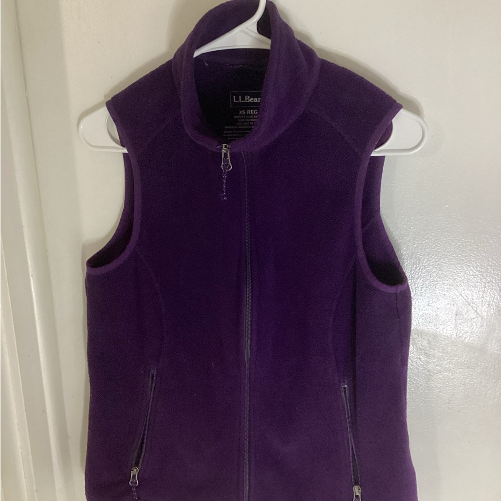 L.L. Bean Women's Purple Fleece Vest Size XS REG